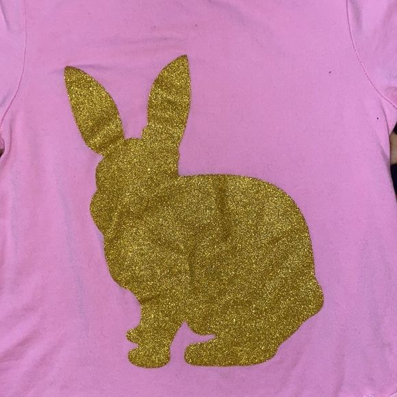 Gold silhouette boutique bunny top size 7(XXL) - Picture 2 of 6